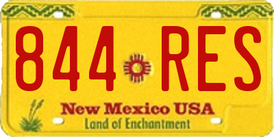NM license plate 844RES