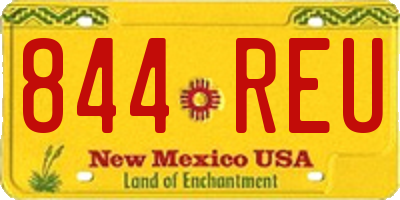 NM license plate 844REU