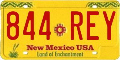 NM license plate 844REY