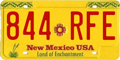 NM license plate 844RFE