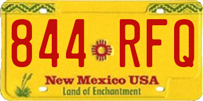 NM license plate 844RFQ