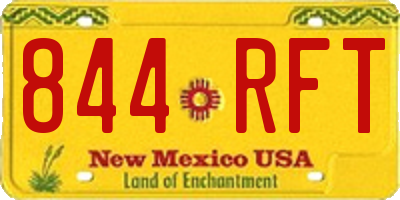 NM license plate 844RFT