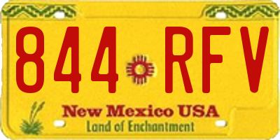 NM license plate 844RFV