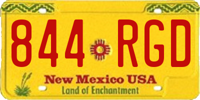 NM license plate 844RGD