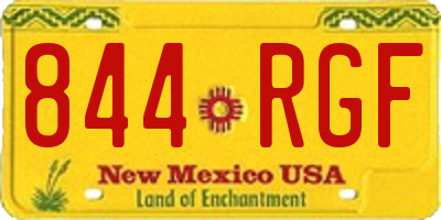 NM license plate 844RGF