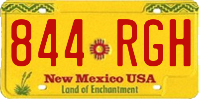 NM license plate 844RGH
