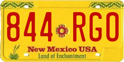 NM license plate 844RGO