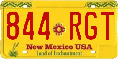 NM license plate 844RGT