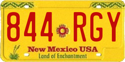 NM license plate 844RGY