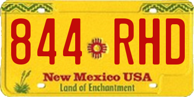 NM license plate 844RHD