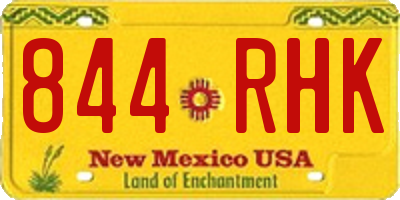 NM license plate 844RHK