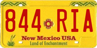 NM license plate 844RIA