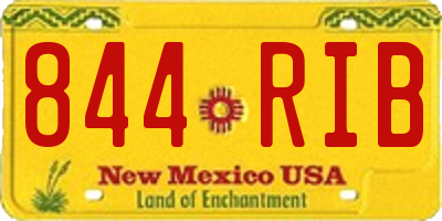 NM license plate 844RIB