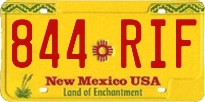 NM license plate 844RIF