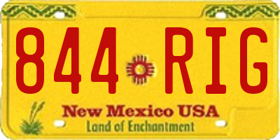 NM license plate 844RIG