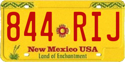 NM license plate 844RIJ