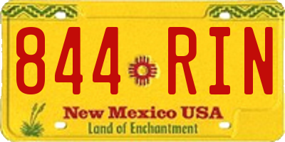 NM license plate 844RIN