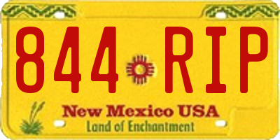 NM license plate 844RIP