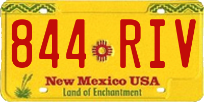NM license plate 844RIV