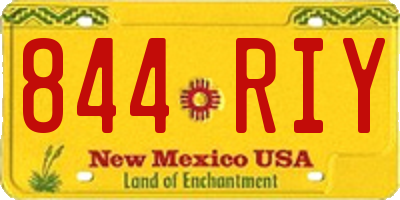 NM license plate 844RIY