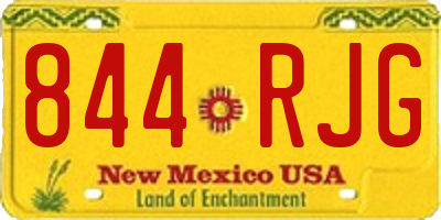 NM license plate 844RJG