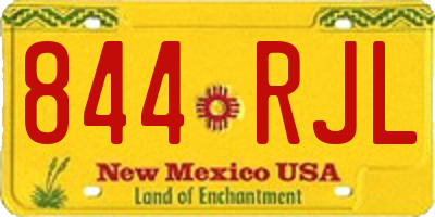 NM license plate 844RJL