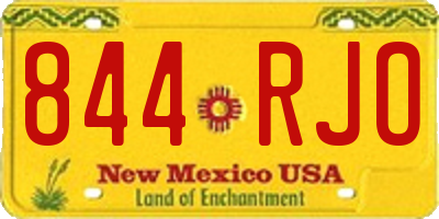 NM license plate 844RJO