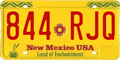 NM license plate 844RJQ