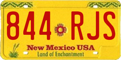 NM license plate 844RJS