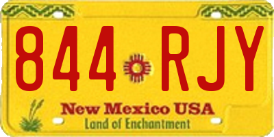 NM license plate 844RJY
