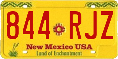 NM license plate 844RJZ