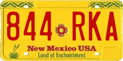 NM license plate 844RKA