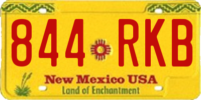NM license plate 844RKB
