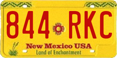 NM license plate 844RKC