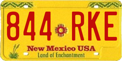 NM license plate 844RKE