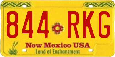 NM license plate 844RKG