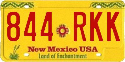 NM license plate 844RKK