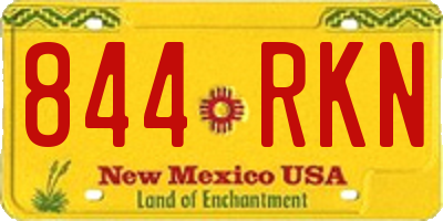 NM license plate 844RKN
