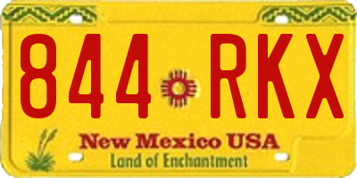 NM license plate 844RKX