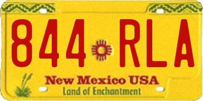 NM license plate 844RLA