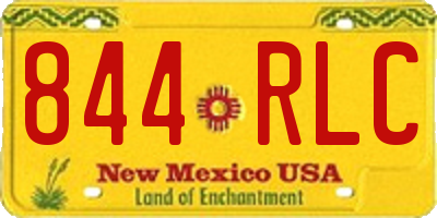 NM license plate 844RLC