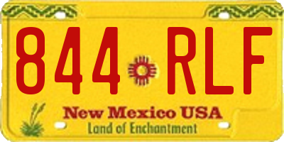 NM license plate 844RLF
