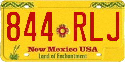 NM license plate 844RLJ