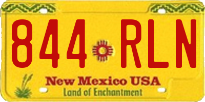 NM license plate 844RLN