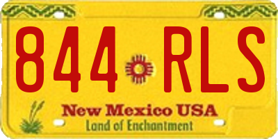 NM license plate 844RLS