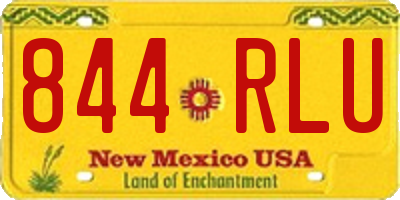 NM license plate 844RLU