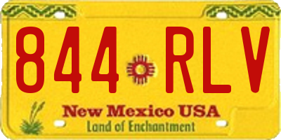 NM license plate 844RLV