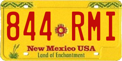 NM license plate 844RMI