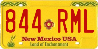 NM license plate 844RML