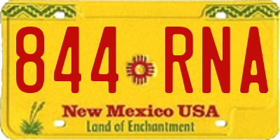 NM license plate 844RNA